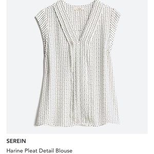 White shirt sleeve top with black dots from Stitch Fix, size Medium